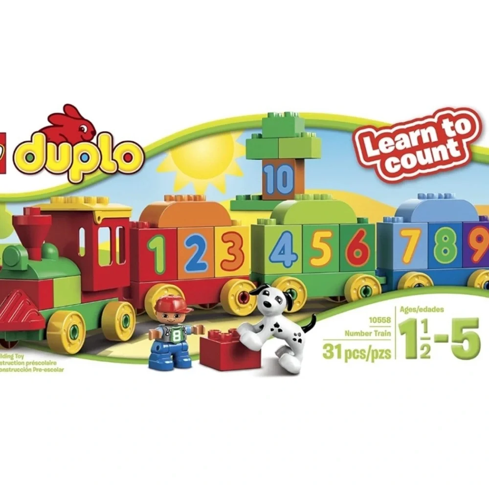 LEGO DUPLO NUMBER TRAIN Learn to Count Set 10558 Number Blocks Dog Included - Picture 9 of 10